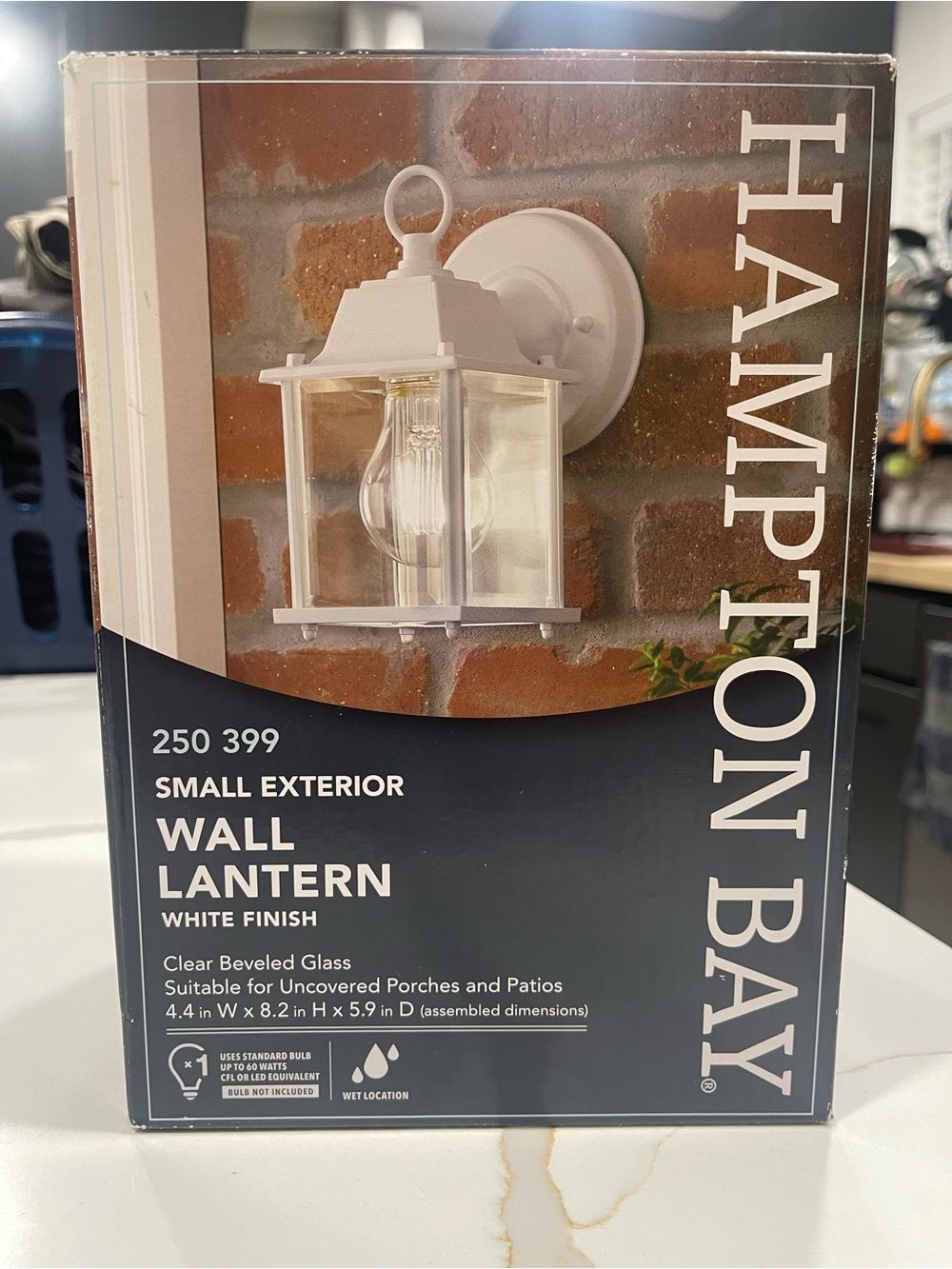 Hamilton White Small Exterior Wall Lantern